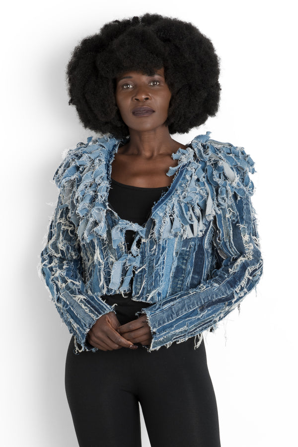 Denim Shredded Jacket