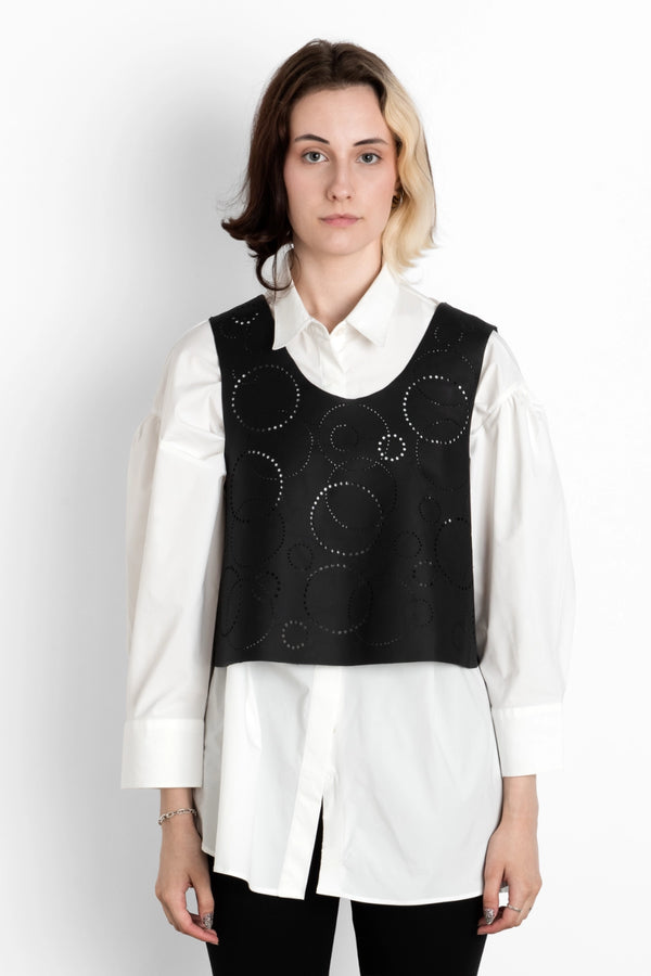 Patterned Leather Bib