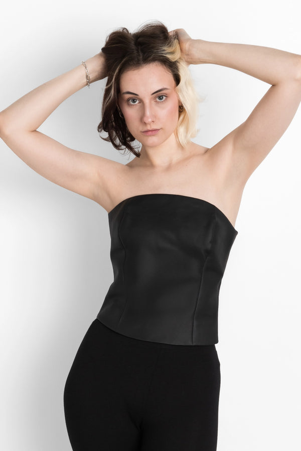 Leather Zipped Corset (Small)