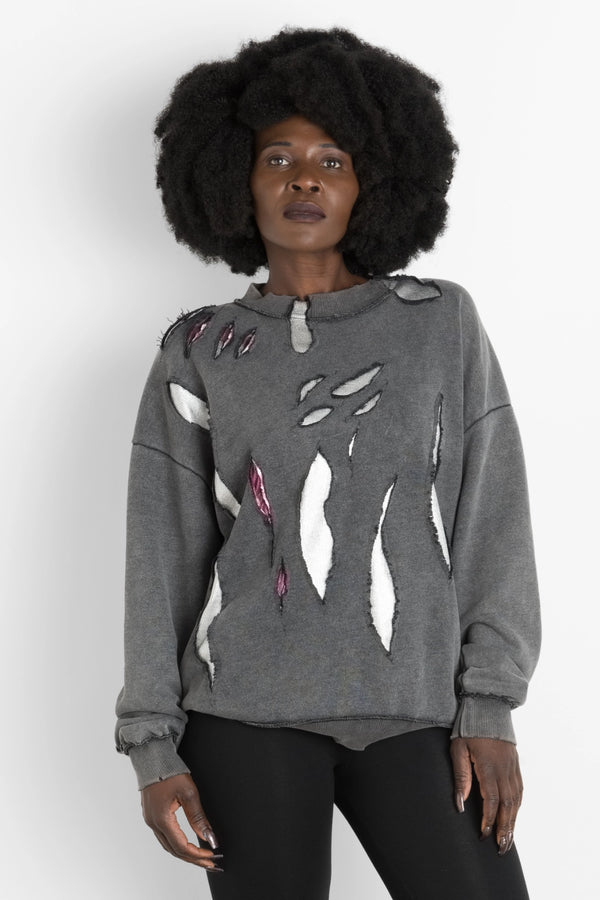 Oversized Stone Wash Jumper (Med)