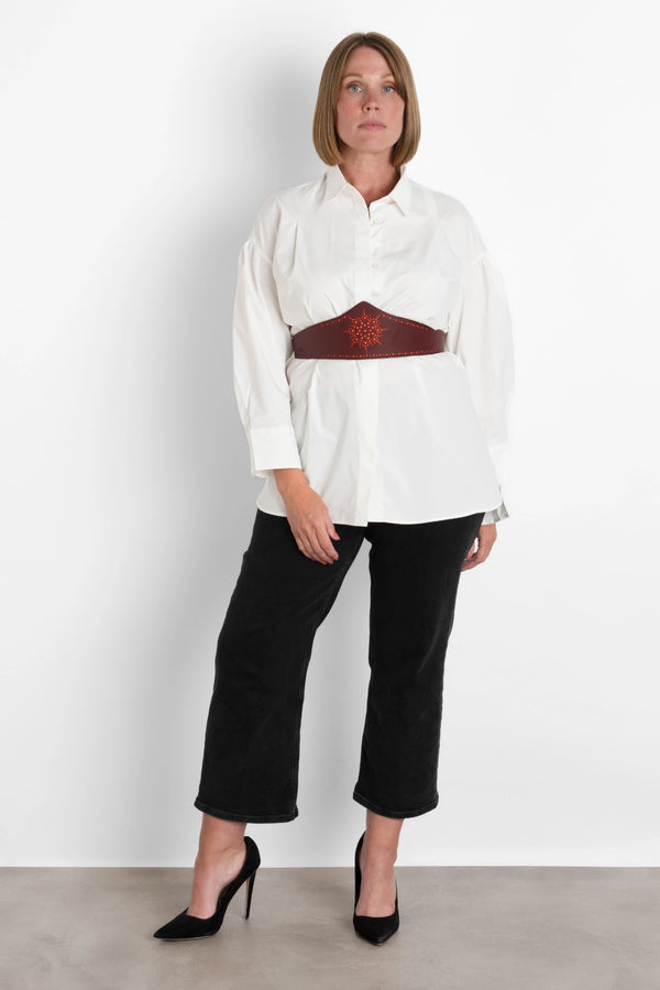 Patterned Leather Belt